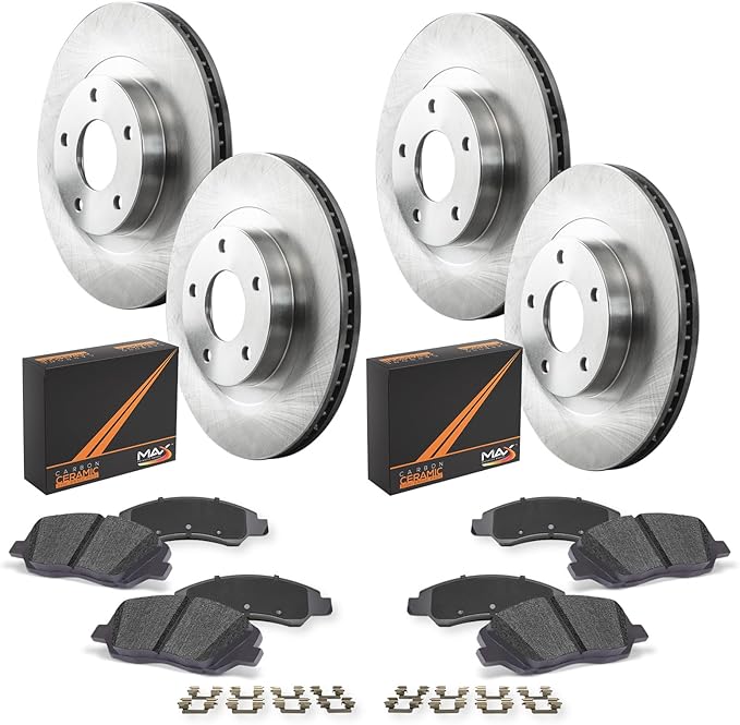 Dodge Ram 1500 Brake Kit 13.23 Inch Front Brake Rotor &amp; Ceramic Pad Kit For 2004-2005 Dodge Ram 1500 &amp; Durango Detroit Axle Brake Kit 13.23 Inch Rotors