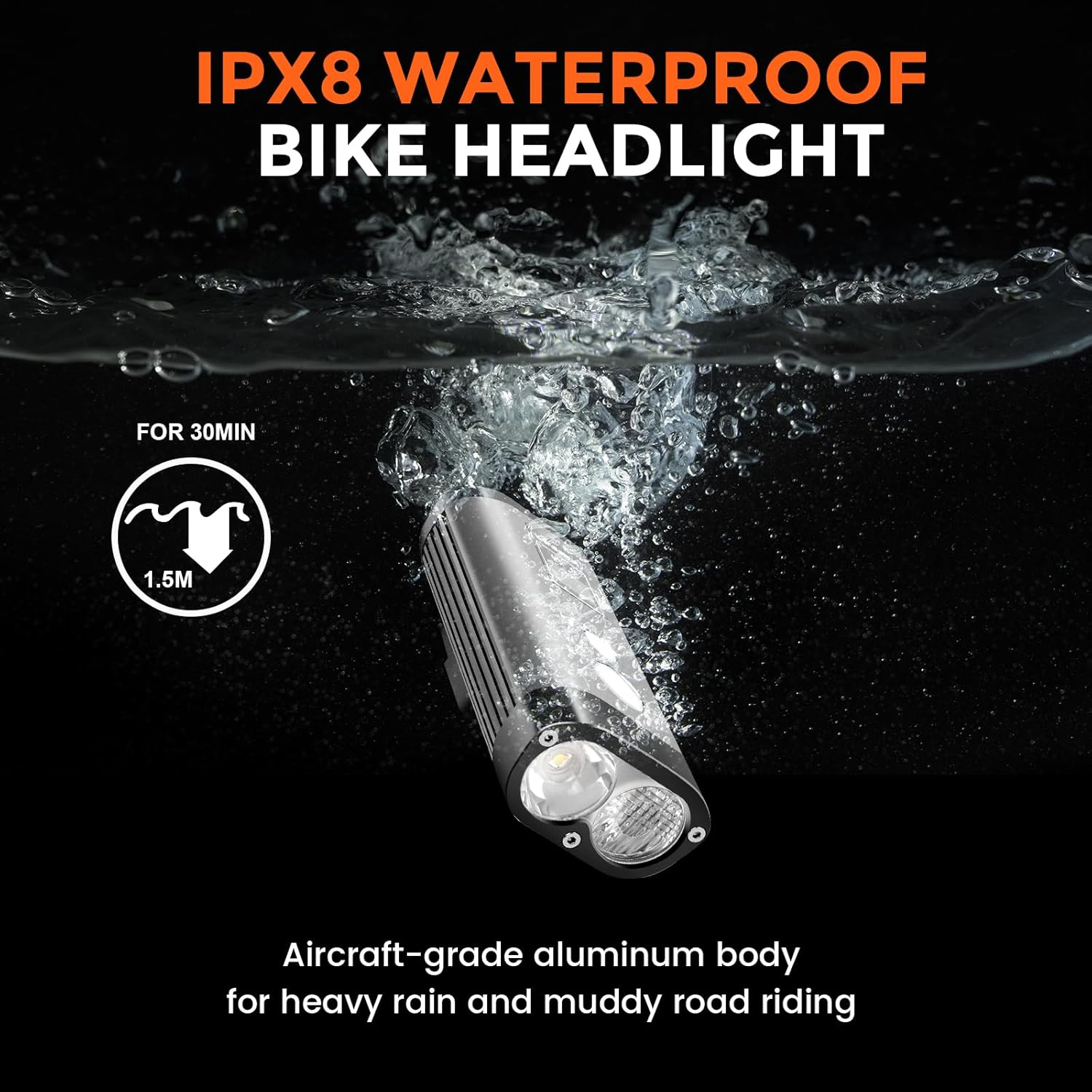 RAVEMEN PR1400 Bike Light charging a smartphone