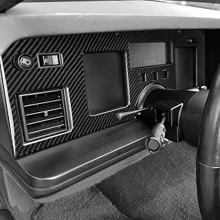 Black Real Carbon Fiber Car Dashboard Speedometer Tachometer Control Panel Soft Sticker Auto Interior Accessories Compatible with Chevy/Chevrolet Corvette C4 1983 1984 1985 1986 1987 1988 1989
