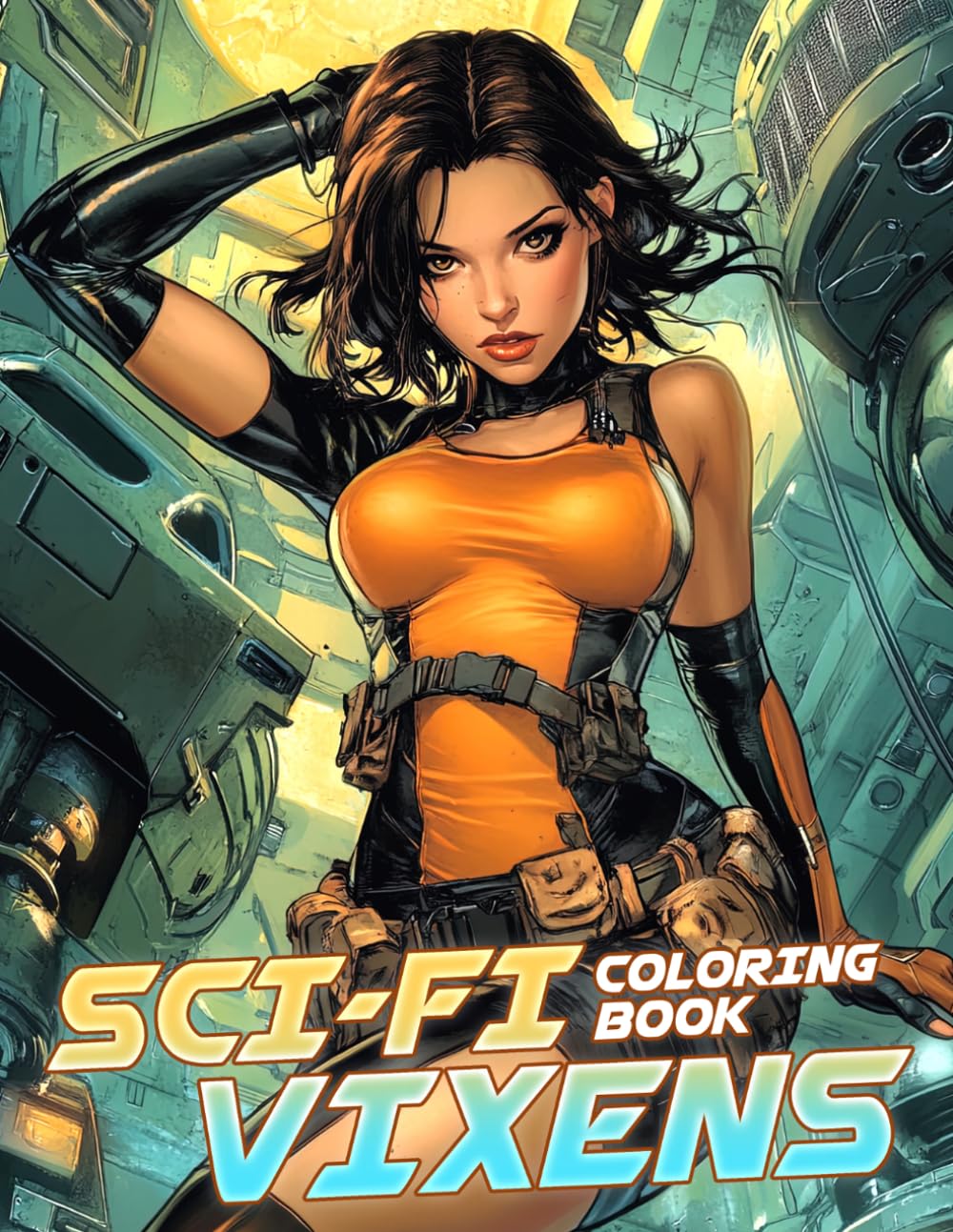 Sci-fi Vixens Coloring Book: Galactic Heroine Coloring Pages Featuring Futuristic Women, Celestial Adventures and Space Inspired Designs for Adults to Relax and Be Creative