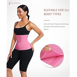 FeelinGirl Waist Trainer for Women Bandage Wrap Trimmer Belt Long Torso Tummy Wraps Belly Body Shaper Waist Trimmer Belt