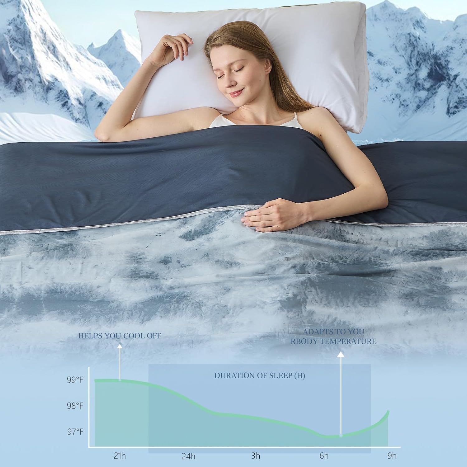 Cooling Blanket Twin Size (60"X80"), Cold Blanket for Hot Sleepers, Ultra-Cool Lightweight & Breathable, Soft Thin for Night Sweats, Bed & Couch