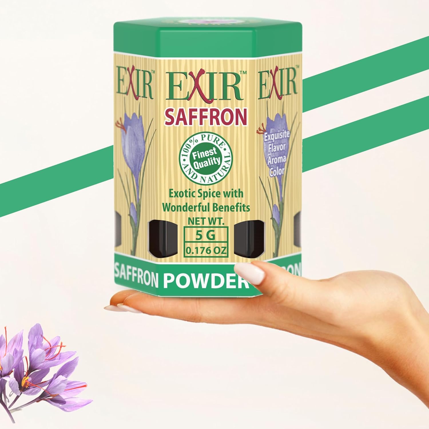 EXIR® Saffron Powdered (5-grams) - Sprinkle Herb and Spice Seasoning