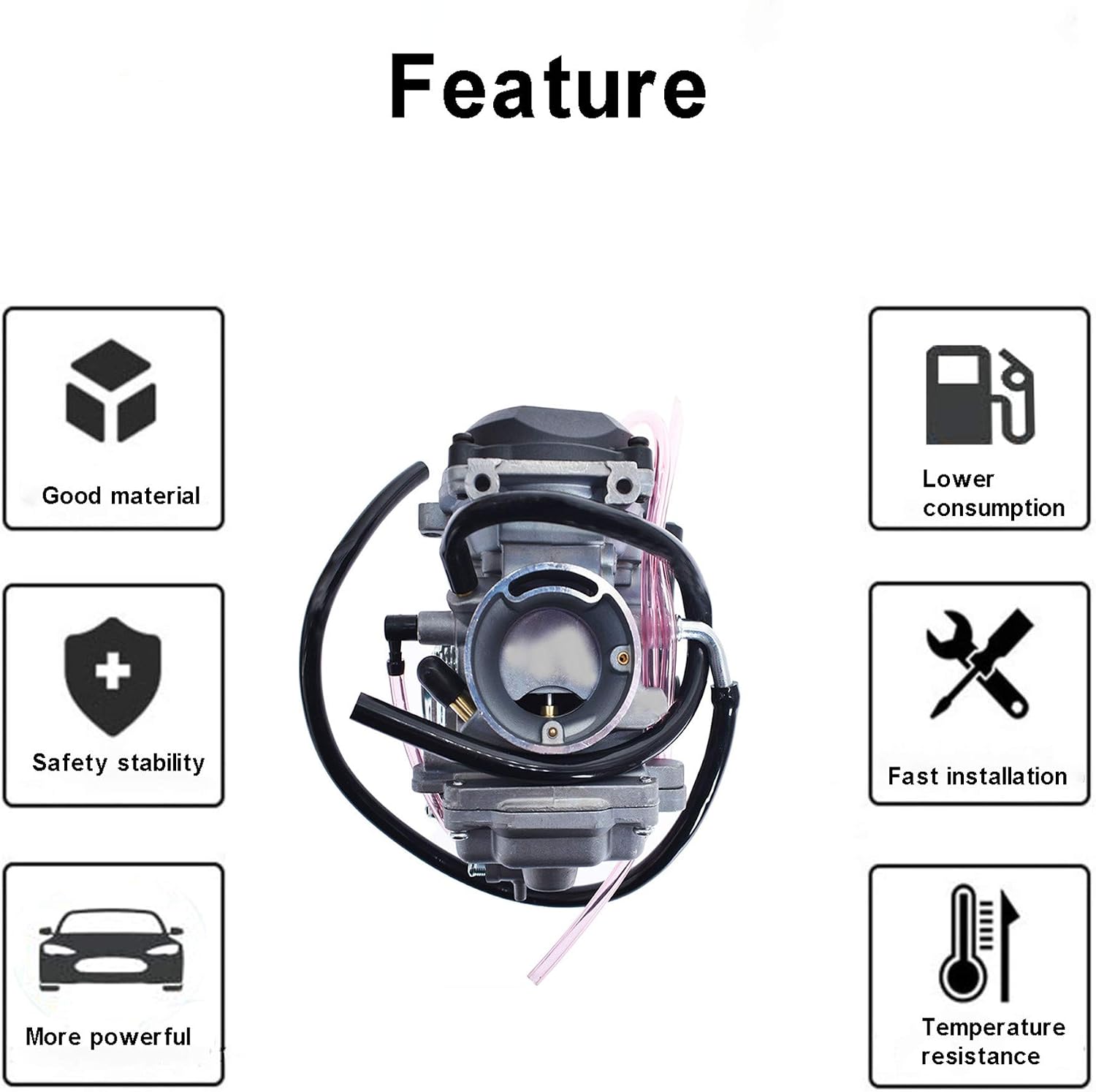 waltyotur Carburetor with Fuel Filter Replacement for 1992-2000 Yamaha XT225