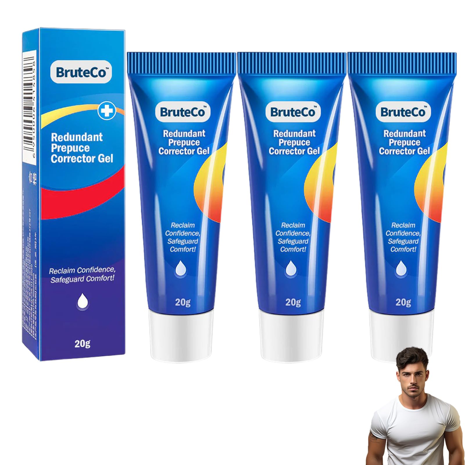 Gel corrector de prepucio redundante BruteCo Gel corrector de prepucio BruteCo Gel corrector para prepucio redundante excesivo Gel corrector para todos los hombres 3