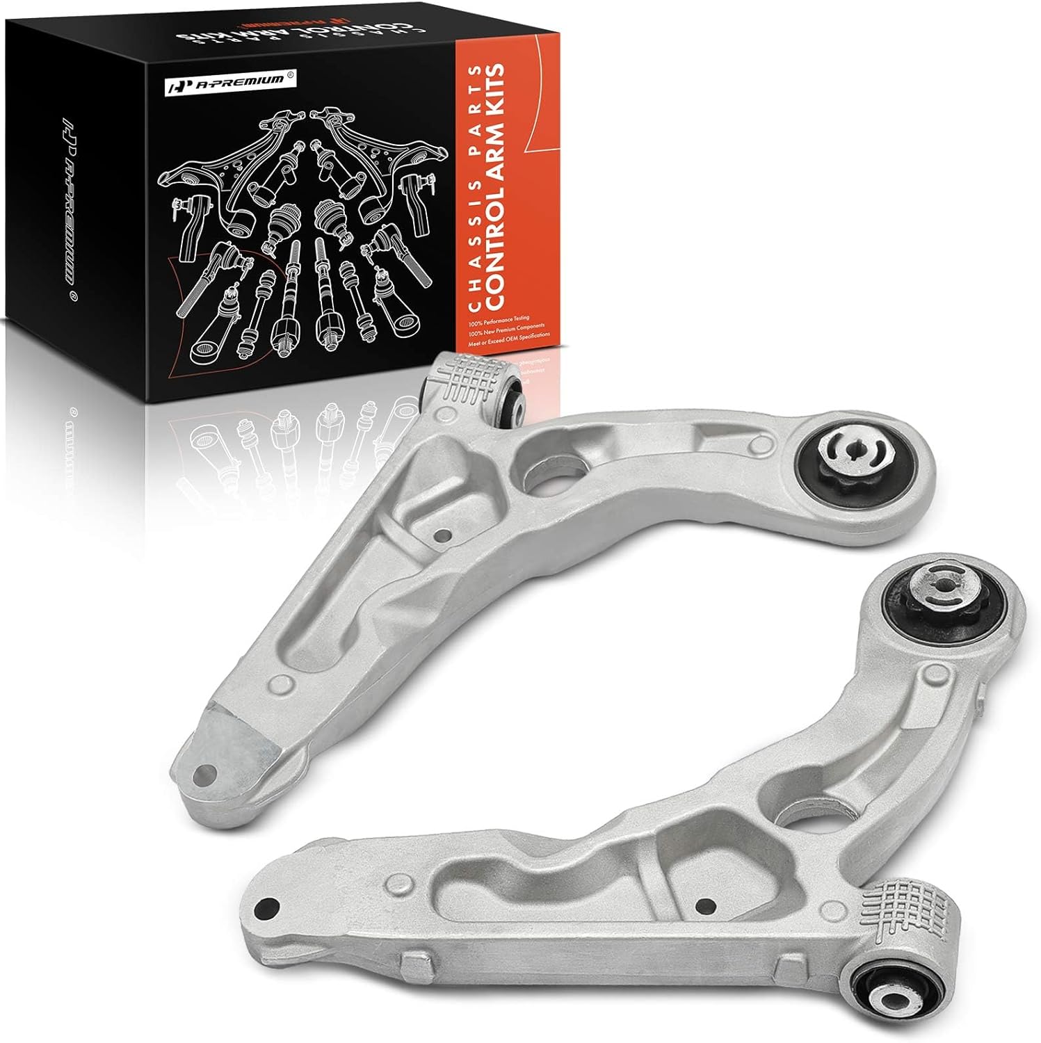 A-Premium 2 x Front Lower Control Arm, with Bushing, Compatible with Jeep Cherokee 2014 2015 2016 2017 2018