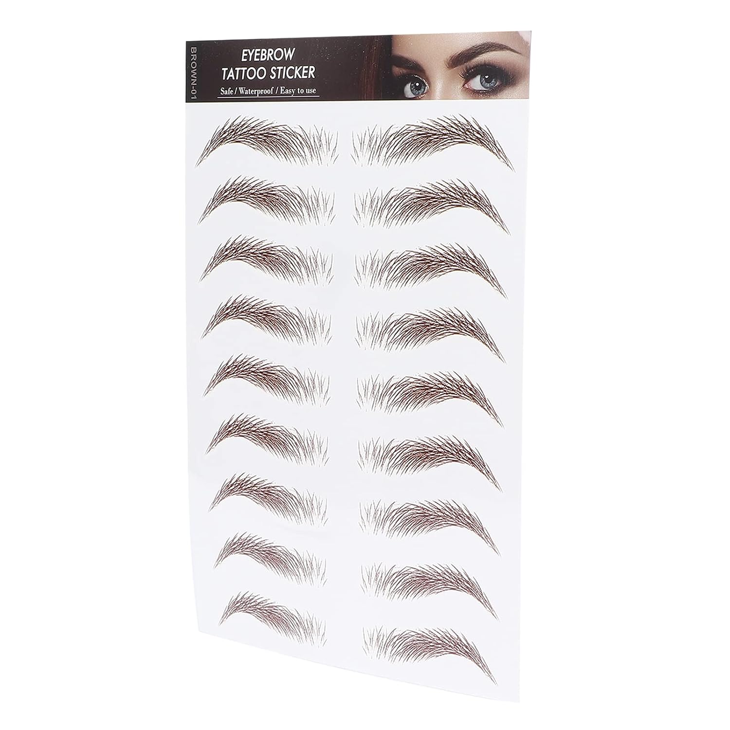 Professional Waterproof Eyebrow Tattoo Sticker - Transfer Stickers for Women, Lasting Easy-to-Use Makeup Eyebrow Stickers, Breathable and Eco-Friendly, Various Styles to Choose From