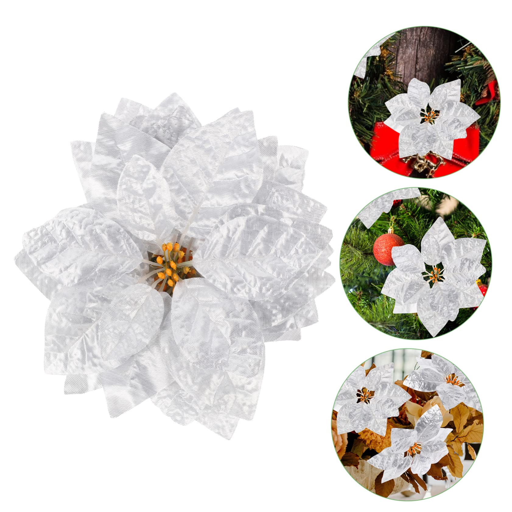 Zerodeko 84stücke Teiliges Künstliche Weihnachtssterne Farbige Poinsettia Blumen Für Weihnachtsbaum Türkranz Und Festliche Dekoration Lebensecht Und Langlebig Für Weihnachtszeit