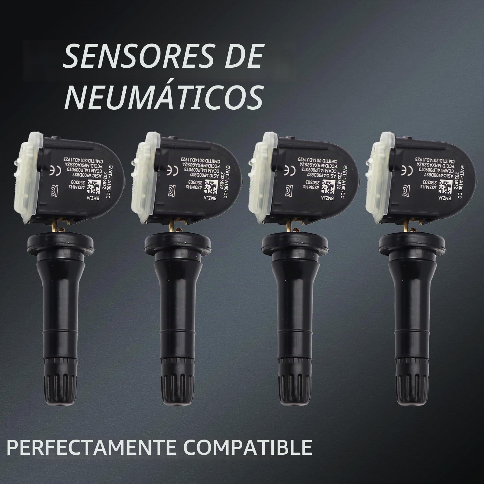 4 piezas TPMS Sensor de presión de neumáticos RDKS para Ford B-Max C-Max II Focus III 2318530 Sistema de control de presión de neumáticos Control de presión de neumáticos 1862980 3021 2562276