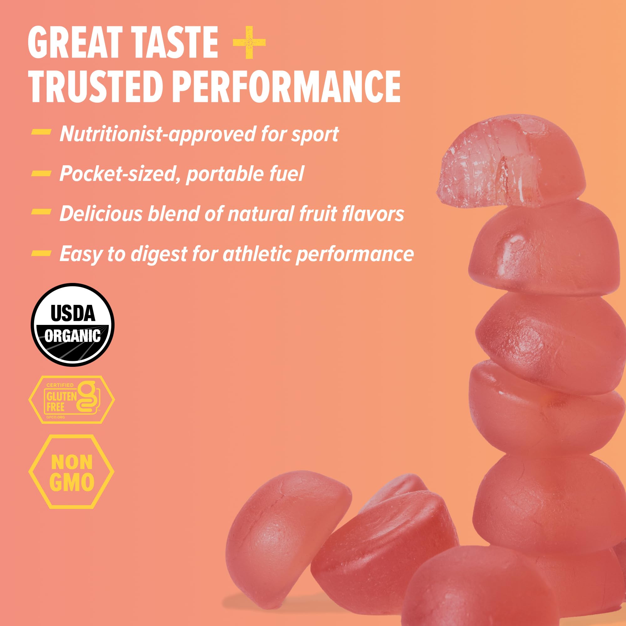 Honey Stinger Organic Pink Lemonade Energy Chew, Gluten Free & Caffeine Free, for Exercise, Running and Performance, Sports Nutrition for Home & Gym, Pre and Mid Workout, 21.6 Ounces (Pack of 12) — Amazon image 3