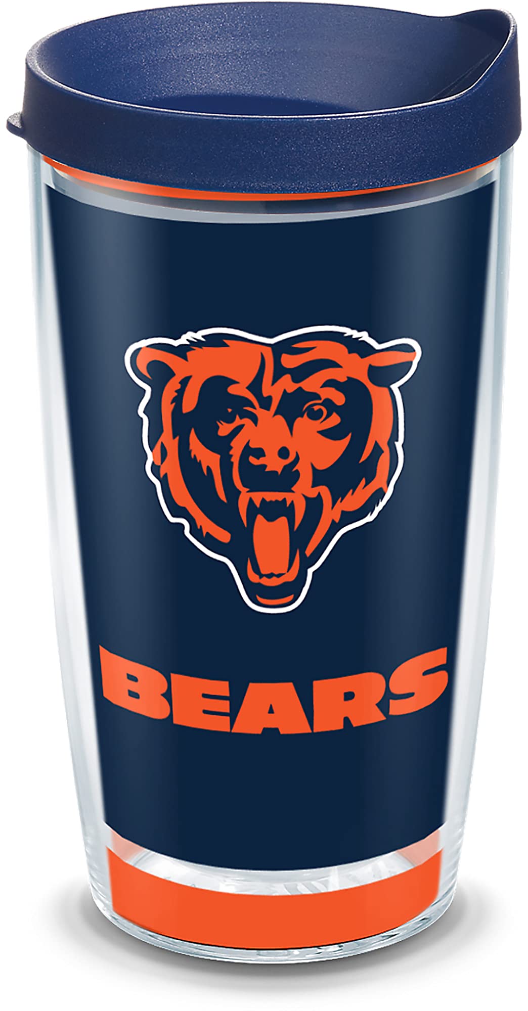 Tervis Made in USA Double Walled NFL Chicago Bears Insulated Tumbler Cup Keeps Drinks Cold & Hot, 16oz, Touchdown