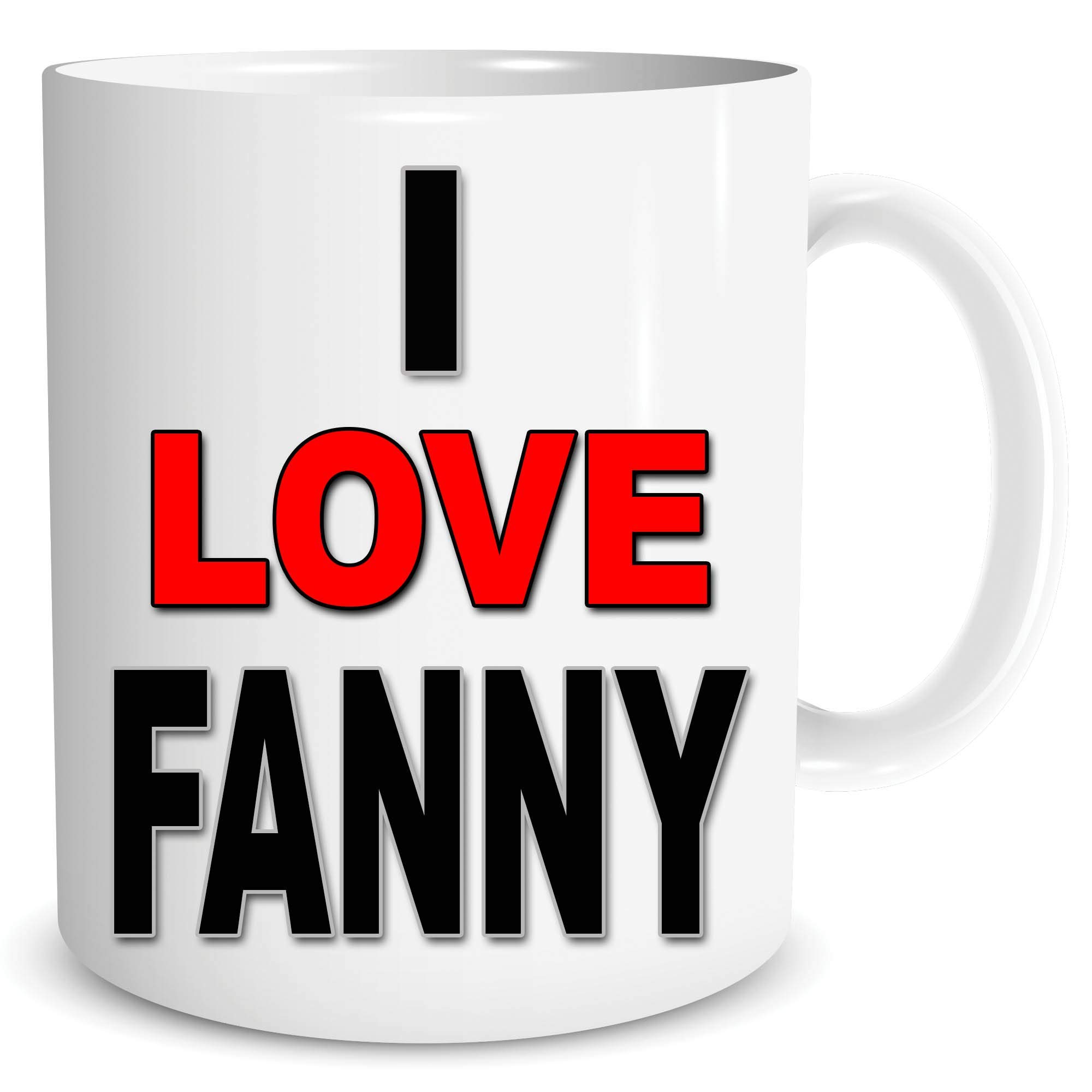 Peachy Antics White Funny Rude Coffee Tea Mugs I Love Fanny Lesbian Gay Gift Birthday Cup Wsdmug1599