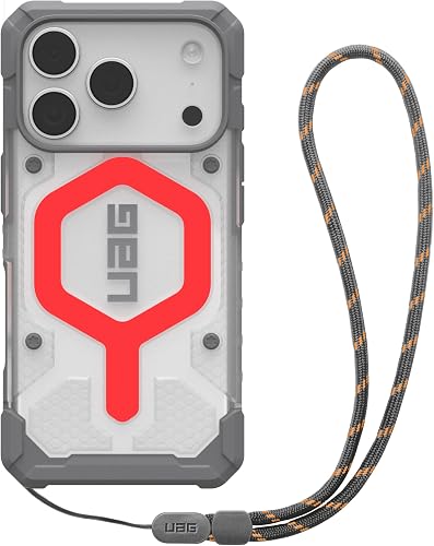 UAG for iPhone 18 Pro Case/iPhone 17 Pro Case + Lanyard Bundle, Active Lava
