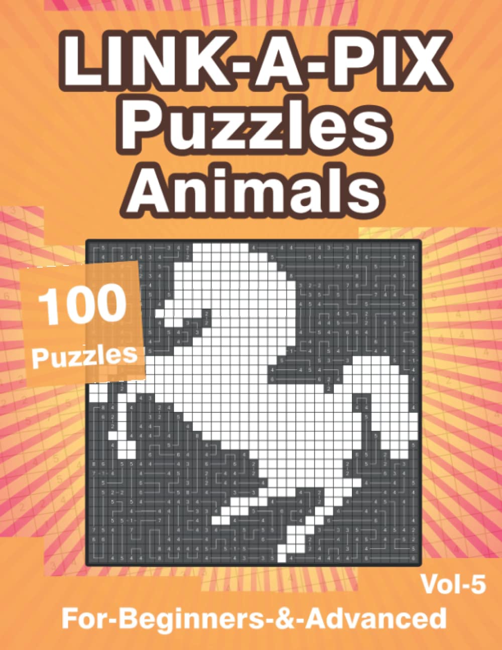 Link-A-Pix Puzzles: Logilinks Puzzle Book Animal Themed with 100 Easy & Medium Bridge Puzzles for Adults & Clever Kids