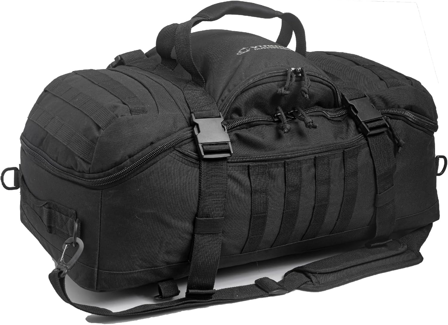 Yukon Outfitters Bugout Bag - EDC Durable 600D Polyester 55L Tactical Duffel & Backpack for Travel, Prepping & Outdoor Use - Black