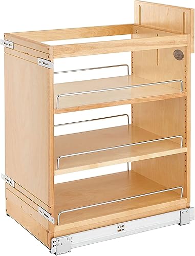 Vista 10 de Rev-A-Shelf Organizador de almacenamiento extraíble de 5.5 pulgadas para gabinetes base de cocina/baño con rieles de extensión completa de cierre
