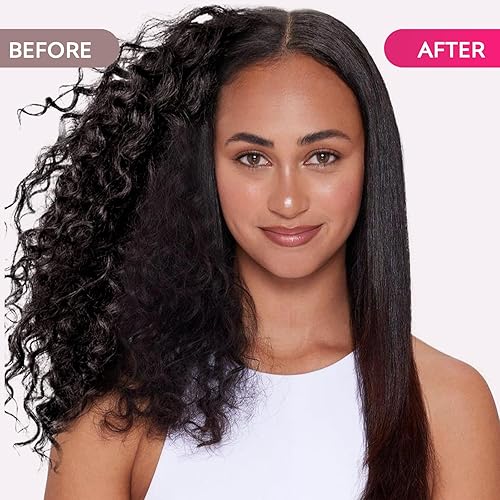 Miniatura 6 de LANVIER Cepillo alisador de cabello, cepillo iónico alisador con infrarrojos, peine alisador térmico con iones negativos, cerdas densas, 32