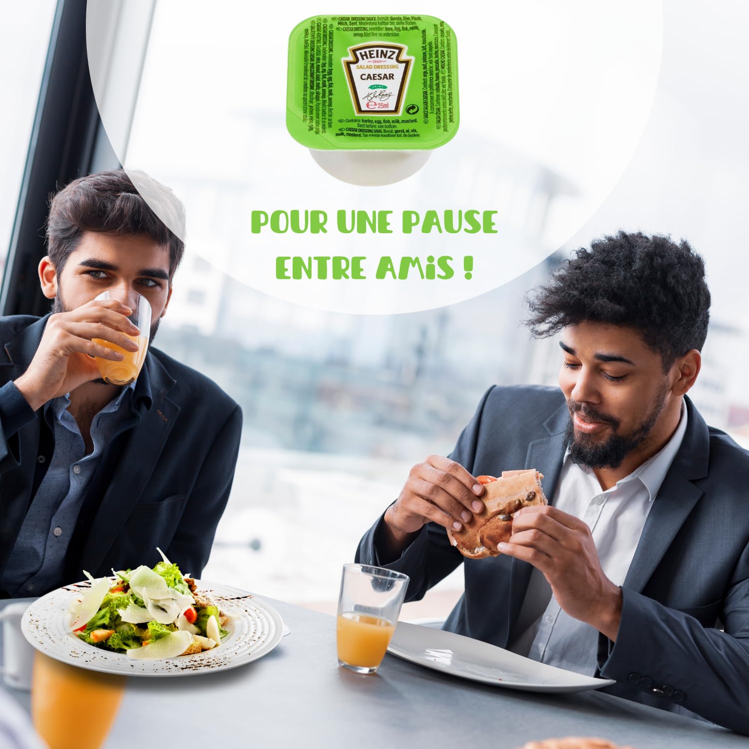 HEINZ | 50 coupelles de sauce CAESAR | Doses individuelles 25 g