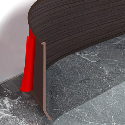 Miniatura 7 de Moldura flexible para zócalo, base de pared de vinilo autoadhesiva de 4 pulgadas, base de cala para despegar y pegar, base de pared de goma, moldura