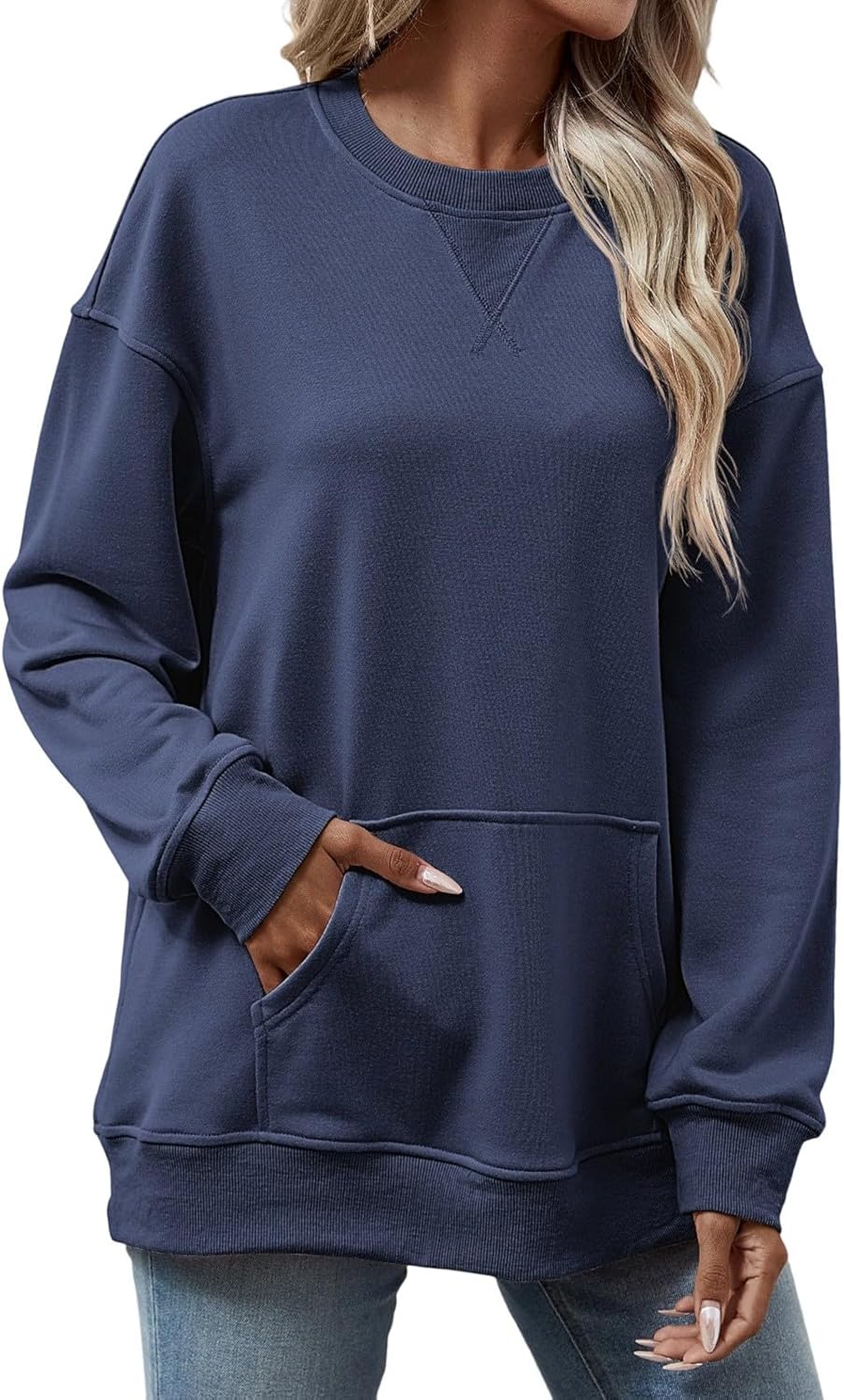 レディース フードなし スウェットシャツ 秋冬 カジュアル リラックスフィット クルーネック 付き スタイリッシュ トップス 普段着