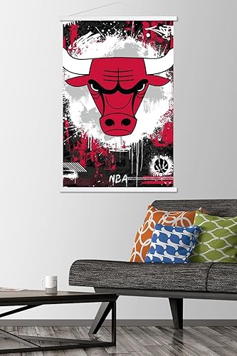 Miniatura 2 de Trends International NBA Chicago Bulls - Póster de pared con logotipo Maximalist 23 con marco magnético