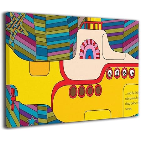 Amazon Co Jp ビートルズ イエロー サブマリン ロゴ フレームの絵 絵 壁の絵 壁掛け 家の装飾 タペストリー 玄関 ポスター 軽くて取り付けやすい お洒落 ギフト サイズ30 40cm 額縁なし ホーム キッチン