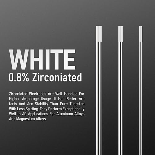 Miniatura 89 de YESWELDER - Electrodo de tungsteno para soldadura TIG, ceriado al 2%, de 1/16 x 7 pulgadas (gris, WC20/EWCe-2), paquete de 10