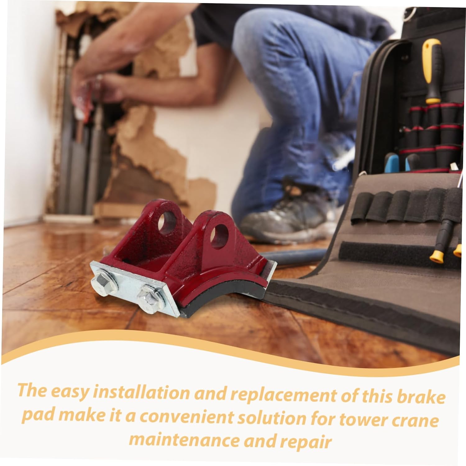 MAGICLULU Brake Pad Shoes Replacement for Hydraulic Brake Systems Series for Tower Cranes Enhanced Braking Performance Safe Under Heavy Loads