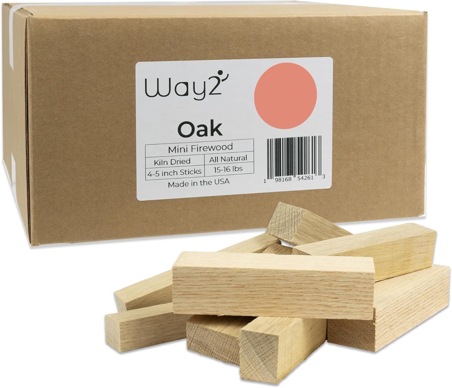 Pizza Oven Wood Kiln Dried Oak | 15-16 lbs | 4-5 inch Cooking Wood | Compatible with Solo Stove, Gozney & More | Mini Firewood for Fire Pits, Campfires, Smoking & Fire Starters