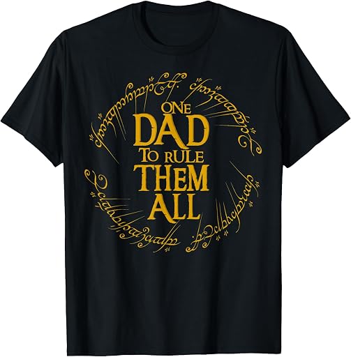 One Dad to Rule Them All Fantasy Father Tee One Dad to Rule Them All Funny Fantasy Nerd Dad Graphic T-Shirt
