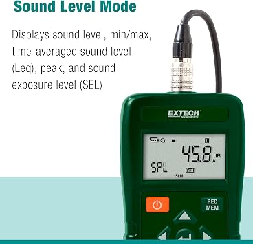 Extech SL400 パーソナルノイズ線量計 USBインターフェース付き