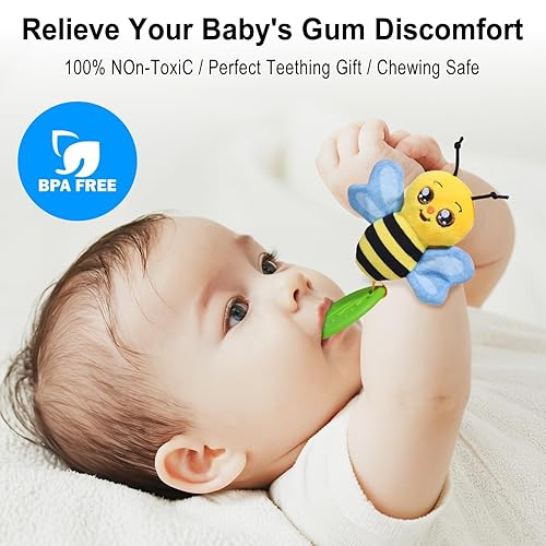 Miniatura 2 de Juguetes para bebés de 0 a 6 meses, sonajeros para bebés de 0 a 12 meses, calcetines de sonajero de muñeca y buscador de pies, juguetes para recién