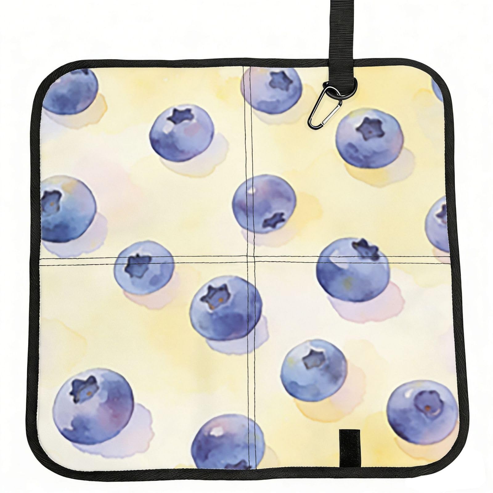 DUYIOKH Blueberry Print Foldable Portable Seat Cushion for World Cup Games, Camping and Outdoor Activities