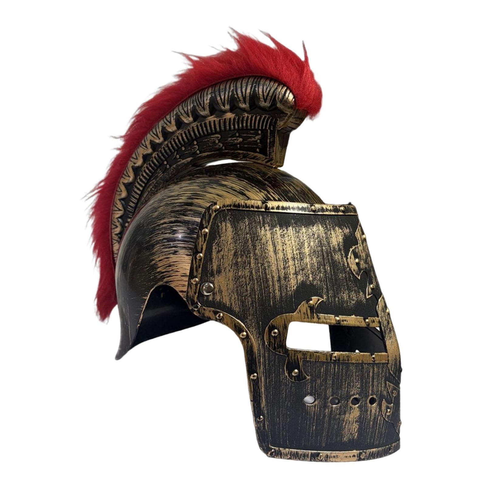 Colcolo Spartans Helmet Knight Helmet Fancy Dress Roman Helmet Medieval Hat Funny Costume Accessory for Activity Party Role Play for Teens Boys Adults, Style A