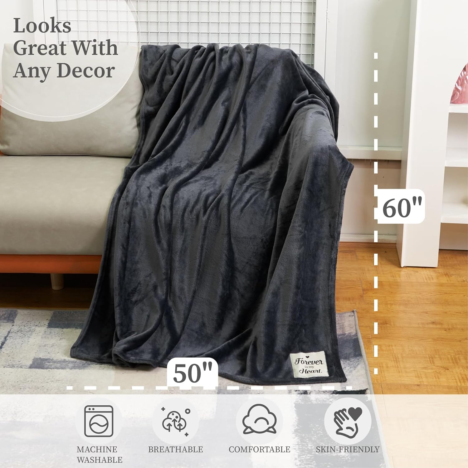 Memorial Sympathy Blanket - Loss of Loved One Condolence Gifts for Mother, Father, Husband - Bereavement Gifts for Funeral Rememberance - Image 6