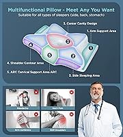 Vista 3 de Ultra Pain Relief Cervical Neck Pillow for Sleeping, Adjustable Ergonomic Memory Foam Reading Pillow for Adults, Cooling Orthopedic Side Sleeper