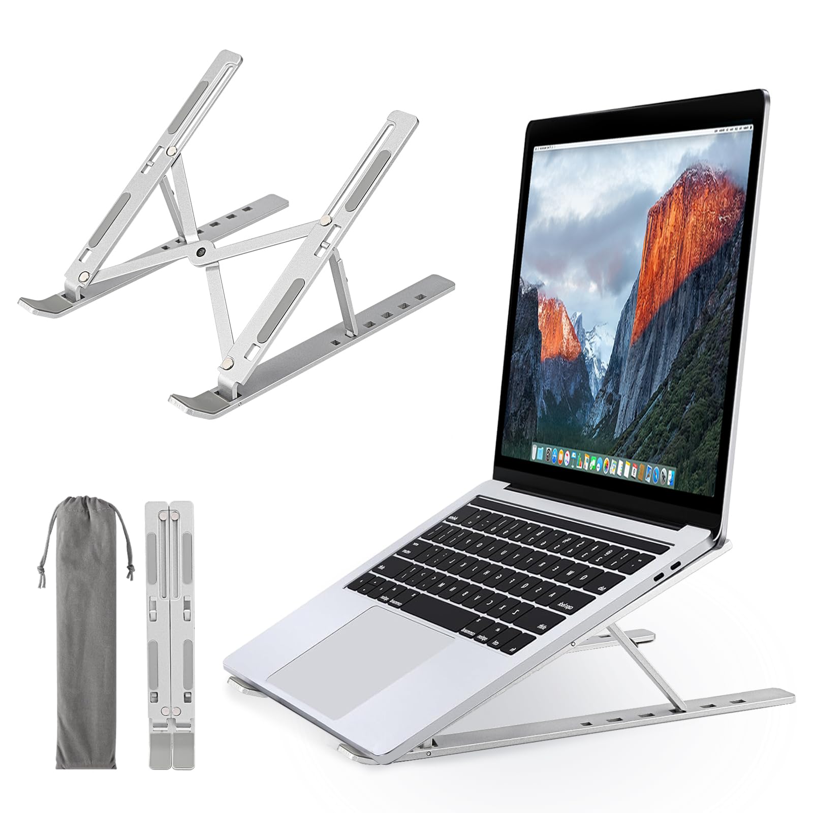 Stojak na Laptopa,Podstawka do Laptopa,Przenośne Stojaki na Laptopa 10-18”,Stojaki na Laptopa,Podstawka Pod Laptopa, Laptop Stand,Regulowana Podstawka Pod Notebooka (szary)