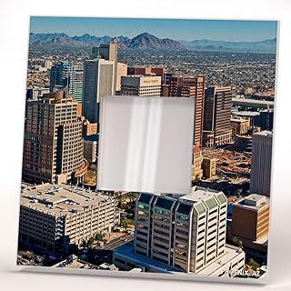 Phoenix Arizona Downtown Skyline Panoramic View Wall Framed Mirror Decor USA Art - Compare price