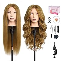 Vista 15 de Cabeza de maniquí con cabello 100% humano, cabeza de muñeca MYSWEETY para peinar el cabello, cabeza de maniquí para cosmetología, maquillaje