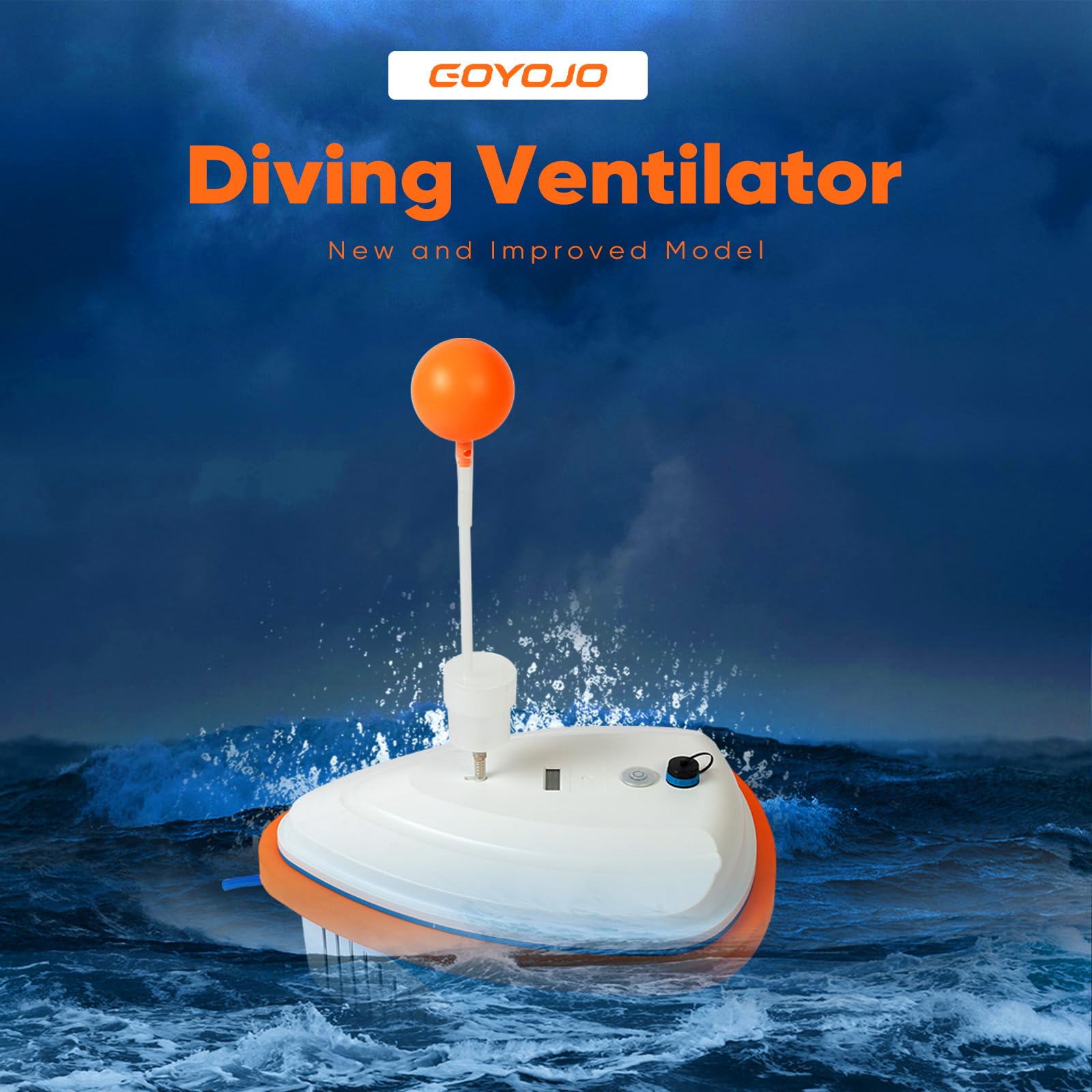 GOYOJO Diving Hookah System Underwater Diving Ventilator Waterproof Portable Scuba Gear for Dual Users 7-10H Powerful Motor Air Compressor for Spearfishing Underwater Exploration