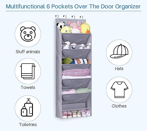 Miniatura 6 de KEETDY Organizador de zapatos para colocar sobre la puerta para zapatos grandes, organizador de zapatos grande para colgar en la puerta, organizador