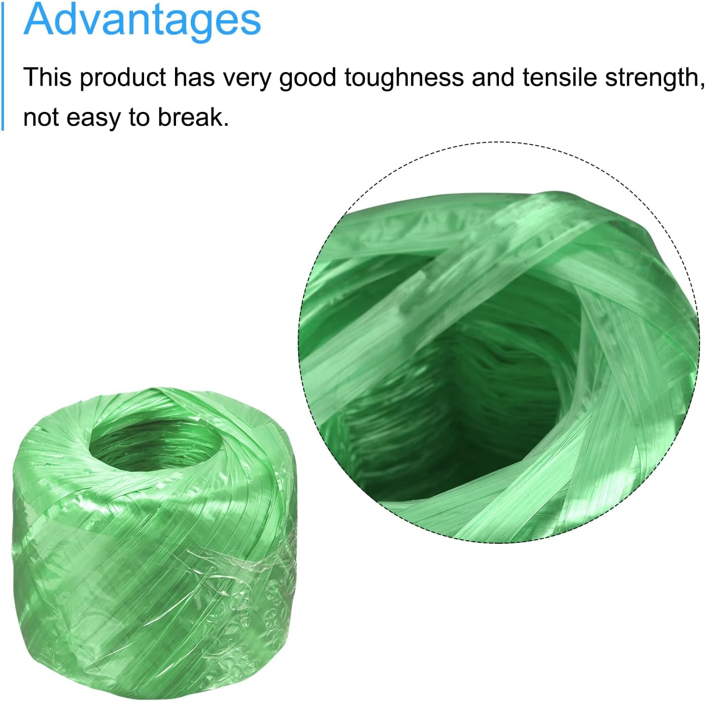 Generic Polyester Nylon Plastic Rope Twine Household Bundled for Packing Gardening Craft,300m Total Length,Green Pack of 2
