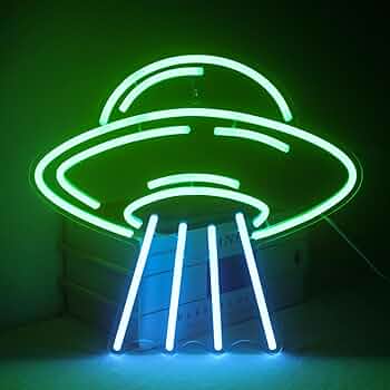 Amazon.co.jp: UFO エイリアン 宇宙船 LED ネオンライト サイン