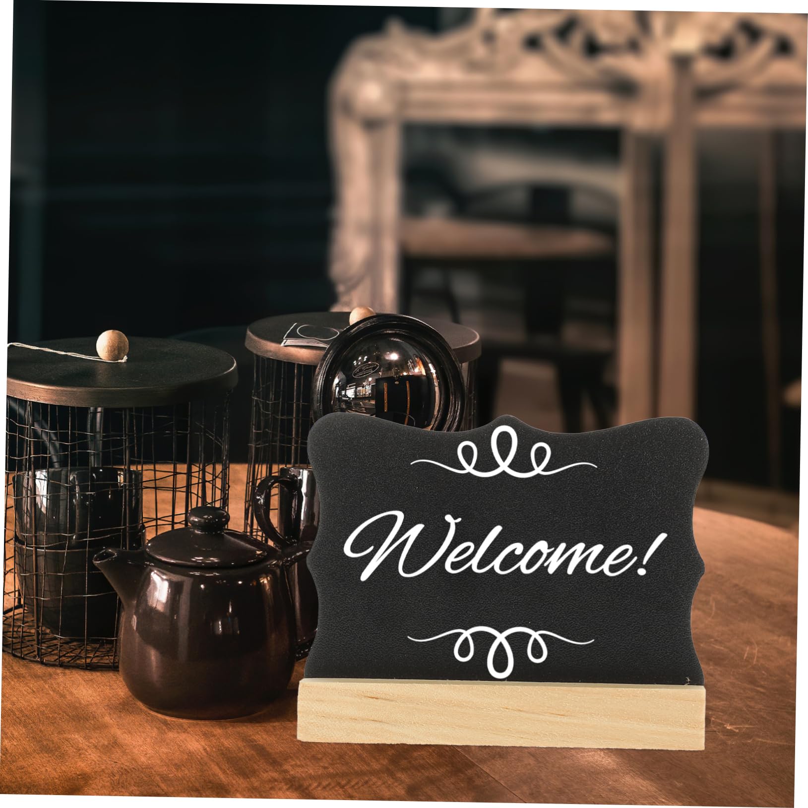 Operitacx 25pièces Mini Tableau De Panneaux Décoratifs Pour Événements Et Décoration De Table Ardoise Portable Avec Support Pour Messages Et Menus
