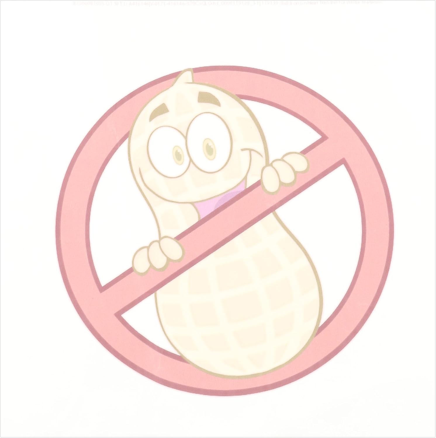 3dRose Cute Peanut Allergy 8x8 Iron on Heat Transfer for White Material