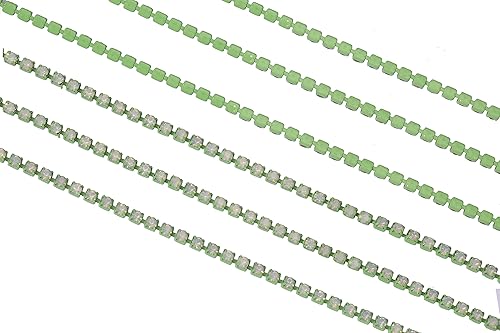 Miniatura 7 de KAOYOO 10 yardas de 0.079 in0.08 pulgadas con diamantes de imitación de cristal para coser artesanías, decoración de bricolaje, joyas, bodas
