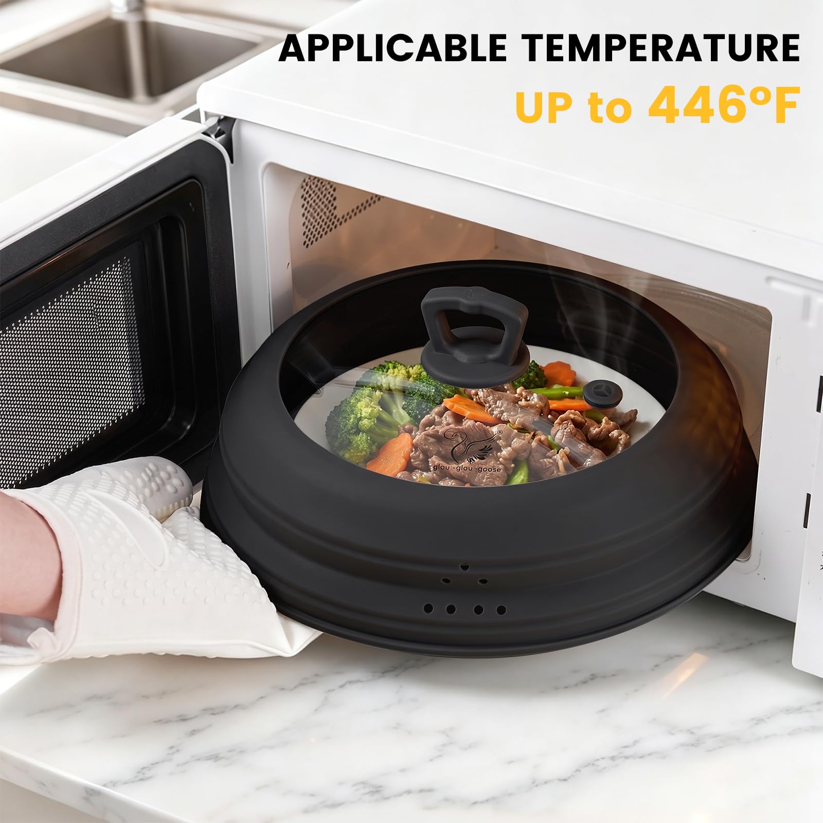 Microwave Splatter Cover - Vented Glass Lid -2 Microwave Splatter Cover - Vented Glass Lid -2