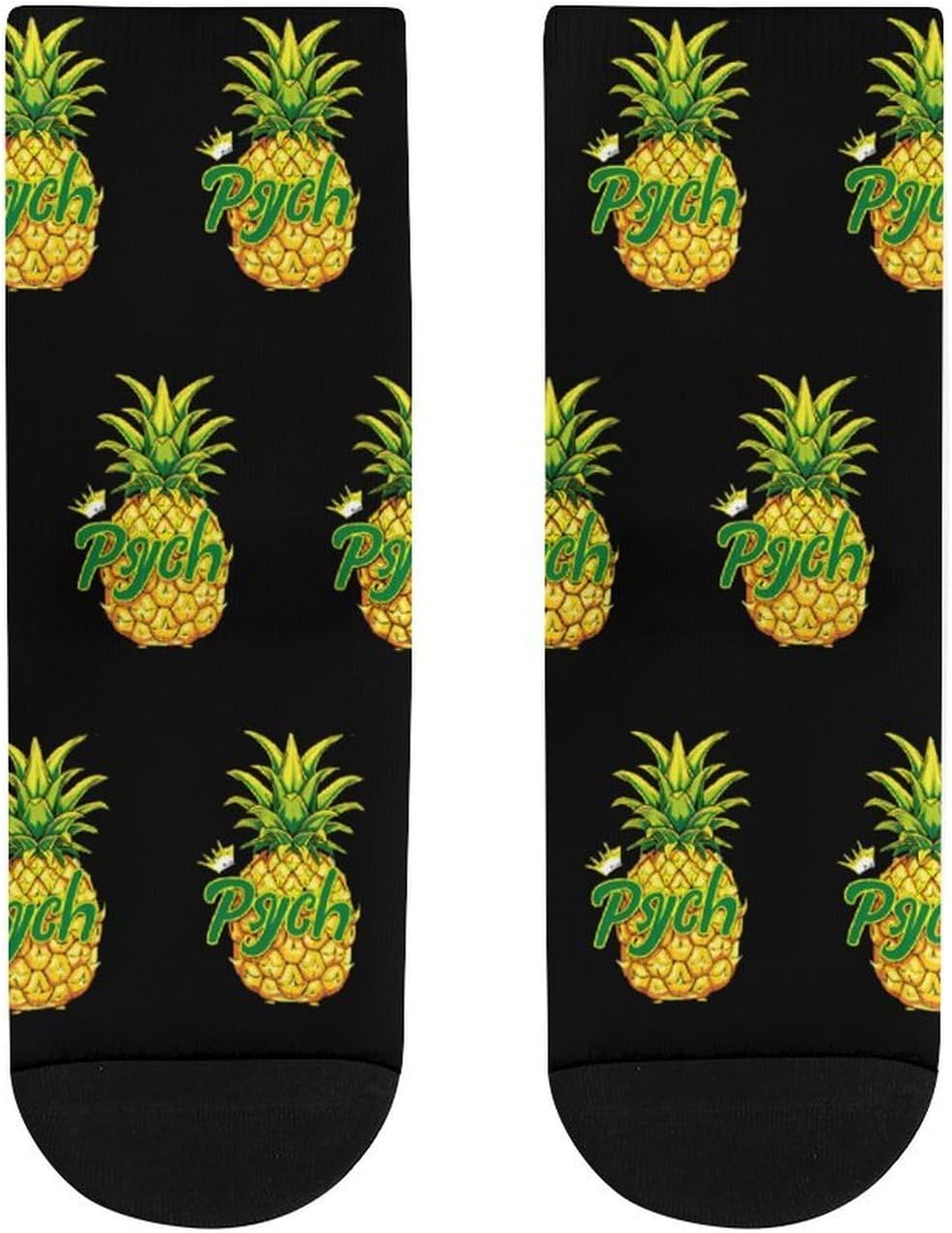 Psych Pineapple Knee High Socks Athletic Long Stockings Sport Casual Crew Tube Sock Boot 30cm