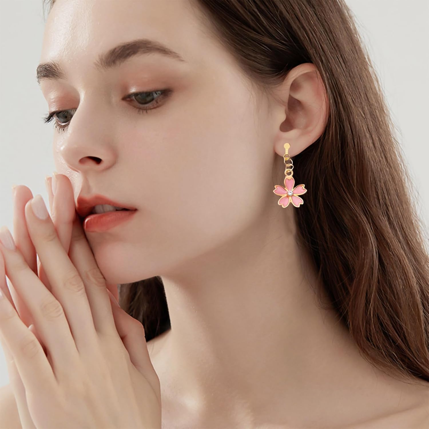 NEWITIN 30 Pairs Clip on Earrings for Women Hypoallergenic Earring Dress up Jewelry Non Piercing Earring Set Clip on Cute Pink Earrings for Women - Image 5
