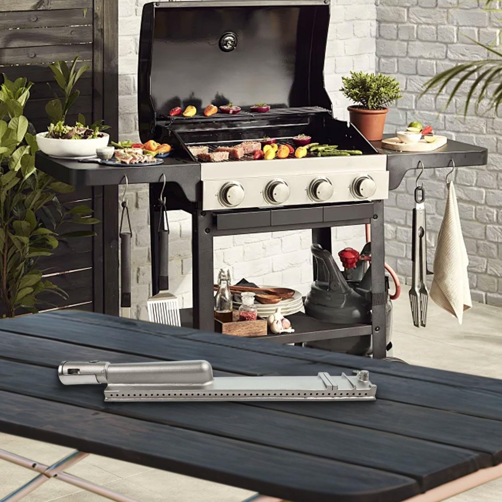 304 inless stalowy palnik do grilla do grilla zamiennik 40 cm x 7,9 cm x 5,3 cm do propanu i gazu ziemnego pasuje do CIT SS 23301 16516 26106 44305 HighQuali Upgrade